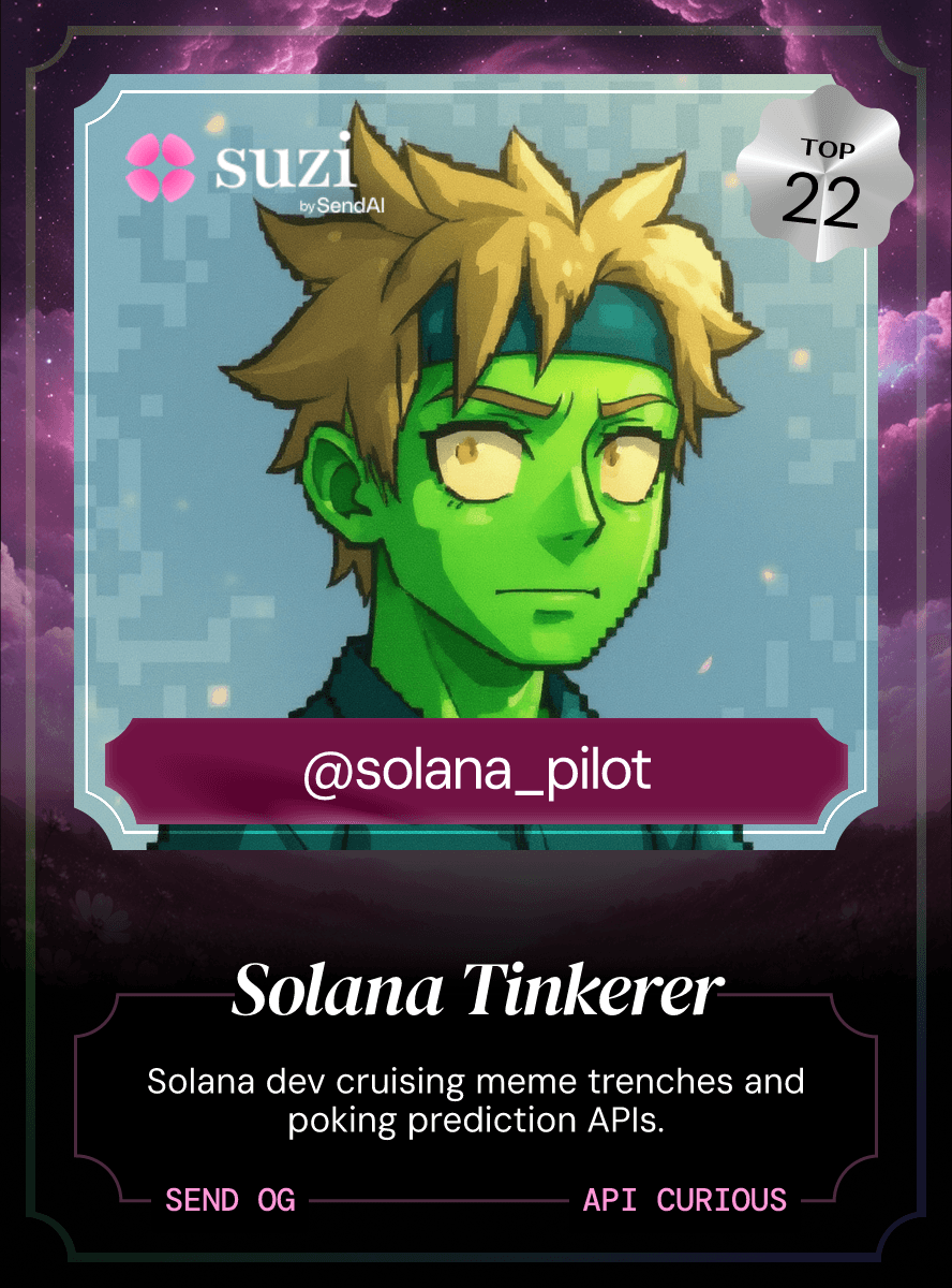 Suzi Early #22 — @solana_pilot